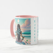Harmonie der Meditation am Strand Tasse (Vorderseite Links)