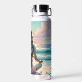Harmonie der Meditation am Strand Trinkflasche (Rückseite)