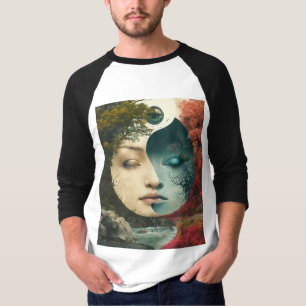 Harmonie der Natur - Yin und Yang Surrealismus T-Shirt