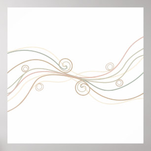 Harmonie der ruhigen Linien – minimalistisches abs Poster