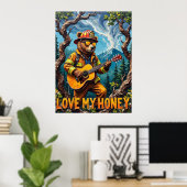 Harmonie der Wälder: Der Baumstamm der Bären Poster (Heimbüro)