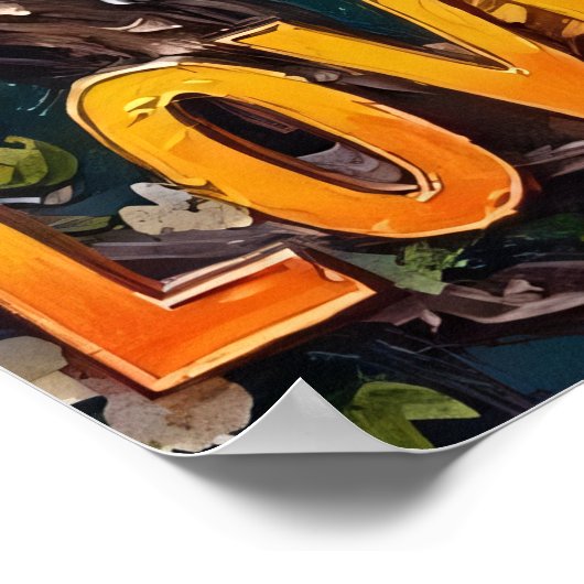 Harmonie der Wälder: Der Baumstamm der Bären Poster (Ecke)