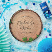 Harmonie der Wälder: Hochzeit von Holz und Grün Pappteller (Party)