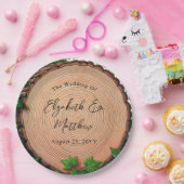 Harmonie der Wälder: Hochzeit von Holz und Grün Pappteller (Party)