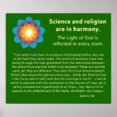 Harmonie der Wissenschaft Religion Poster (Vorne)