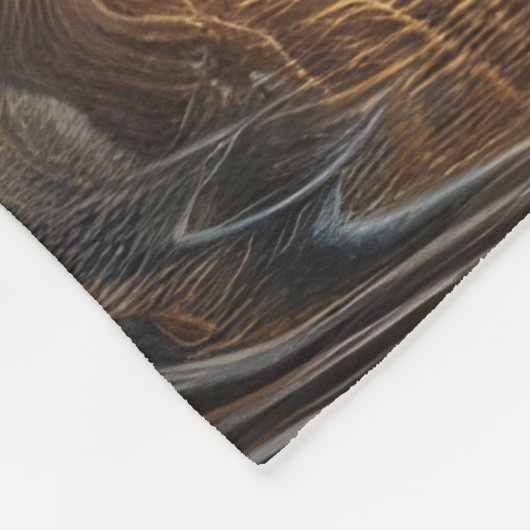 Harmonie des einheimischen Geistes mit einem Wolf  Fleecedecke (Ecke)