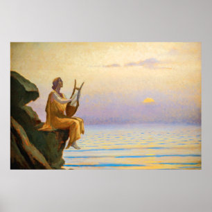 Harmonie des Meeresabends von Alphonse Osbert Poster