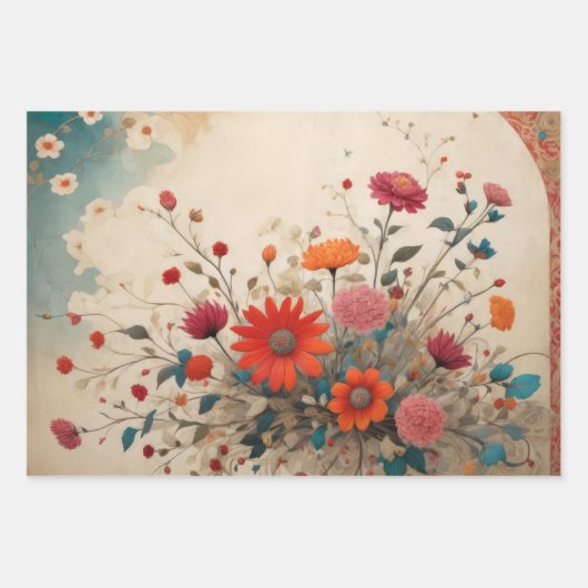 Harmonie des Ostens - Set von 3 - Dekoupage - Geschenkpapier Set (Vorderseite)