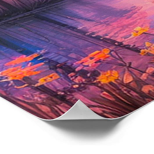 Harmonie des rosa Sonnenuntergangs Poster (Ecke)