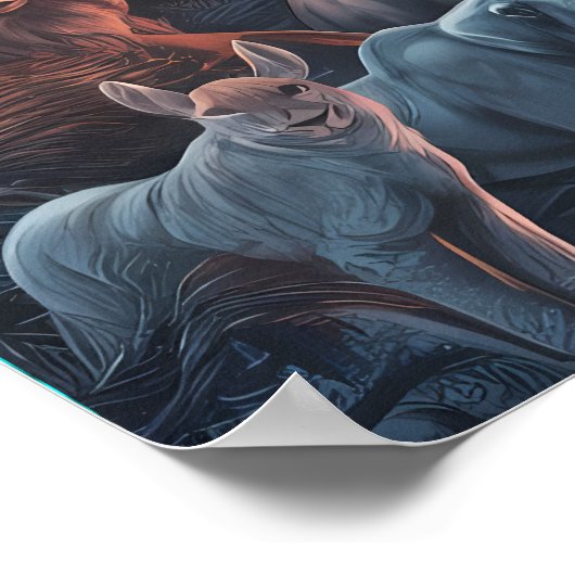 Harmonie des Tierreichs Poster (Ecke)