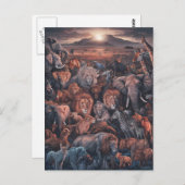 Harmonie des Tierreichs Postkarte (Vorne/Hinten)