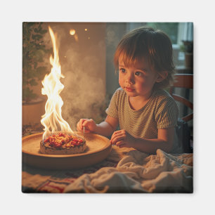 Harmonie eines Kindes mit warmem Licht Magnet