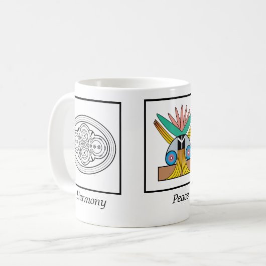 Harmonie, Frieden u. Freiheit Kaffeetasse (Vorderseite Links)