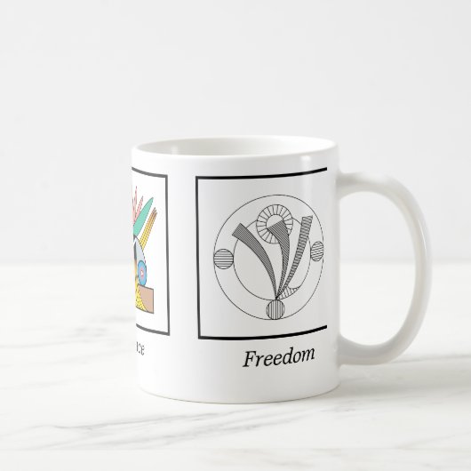 Harmonie, Frieden u. Freiheit Kaffeetasse (Rechts)