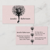 Harmonie-, Friedens-und Balancen-Yoga-Baum Visitenkarte (Vorne/Hinten)