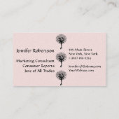 Harmonie-, Friedens-und Balancen-Yoga-Baum Visitenkarte (Rückseite)