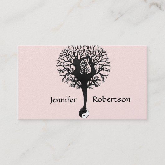 Harmonie-, Friedens-und Balancen-Yoga-Baum Visitenkarte (Vorderseite)