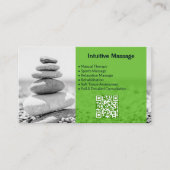 Harmonie - Grüne Massage Therapist Business Card Treuekarte (Vorderseite)