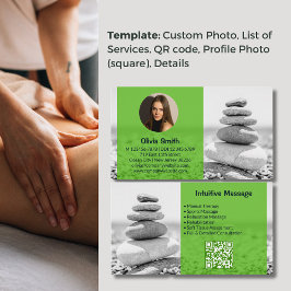 Harmonie - Grüne Massage Therapist Business Card Treuekarte