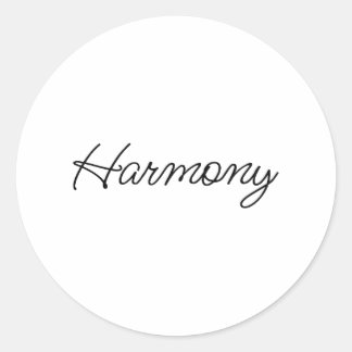 Harmonie: Handschrift Typografie minimalistisch De Runder Aufkleber