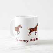 Harmonie-Hügel-Entwurfs-PferdeTasse Kaffeetasse (Vorderseite Links)