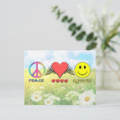 Harmonie - Ihnen Frieden, Liebe und Glück wünschen Postkarte (Stehend Vorderseite)