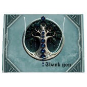 Harmonie im aquamarinen, Mystischer Baum des Leben Große Geschenktüte (Vorderseite)