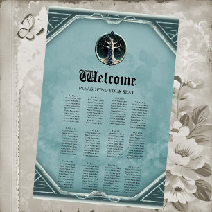 Harmonie im aquamarinen, Mystischer Baum des Leben Poster