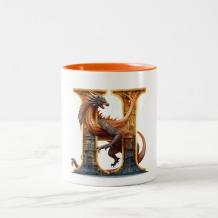 Harmonie im Feuer: Dragon Niedlich Cup - Typ H Zweifarbige Tasse