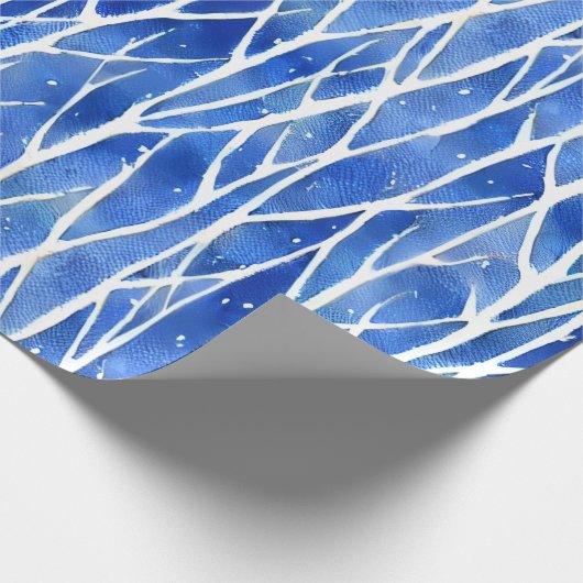 Harmonie im Schnee: Minimalistisches Pine Wrapping Geschenkpapier (Ecke)