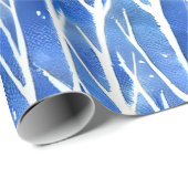 Harmonie im Schnee: Minimalistisches Pine Wrapping Geschenkpapier (Rolleneckpunkt)