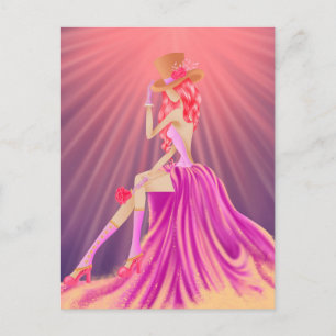"Harmonie im Sternenstaub" Eine glamouröse Steampu Postkarte