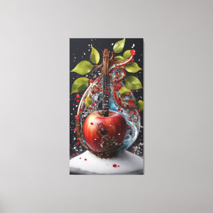 Harmonie in Bloom: Kristall-Blume Apple mit Herz Leinwanddruck