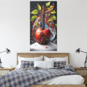 Harmonie in Bloom: Kristall-Blume Apple mit Herz Leinwanddruck (Insitu (Schlafzimmer))