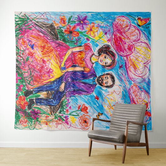 Harmonie in Bloom Wandteppich (Beispiel (Horizontal))