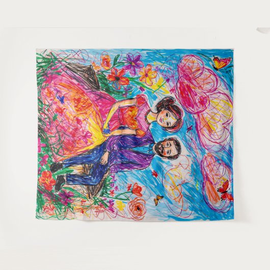 Harmonie in Bloom Wandteppich (Vorderseite (Horizontal))