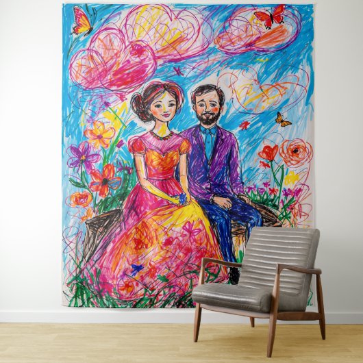 Harmonie in Bloom Wandteppich (Beispiel)