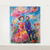 Harmonie in Bloom Wandteppich (Vorderseite)