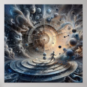 Harmonie in Chaos - Abstrakte Kunst - Surreal Digi Poster (Vorne)