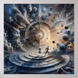 Harmonie in Chaos - Abstrakte Kunst - Surreal Digi Poster