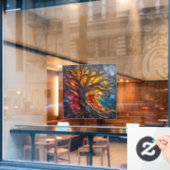 Harmonie in Decay Window Cling Fensteraufkleber (Café-Fenster)