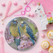 Harmonie in der Ferne: Blau und Gelb Pappteller (Party)