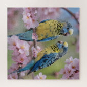 Harmonie in der Ferne: Blau und Gelb Puzzle (Horizontal)