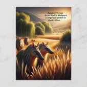 Harmonie in der Natur: Aardwolf erstarrt auf dem F Postkarte (Vorderseite)