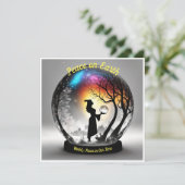 Harmonie in der Silhouette. Weltfrieden Karte (Stehend Vorderseite)