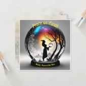 Harmonie in der Silhouette. Weltfrieden Karte (Vorderseite/Rückseite Beispiel)