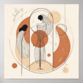 Harmonie in Form – Neutrale abstrakte Komposition Poster (Vorne)