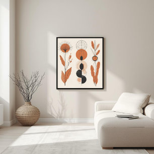 Harmonie in Form – Neutrale Abstrakte Komposition Poster