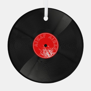 Harmonie in Glas: Retro Vinyl Record Ornament Aus Glas