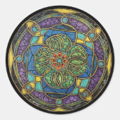 Harmonie in Glaslicht Runder Aufkleber (Vorderseite)